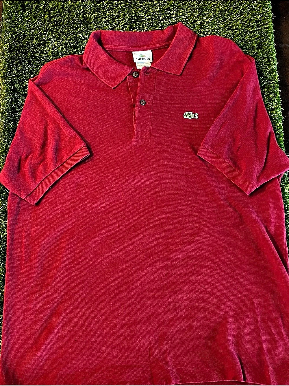 Lacoste Classic L.12.12 Polo Shirt Men's Red Polo Size 6 XL